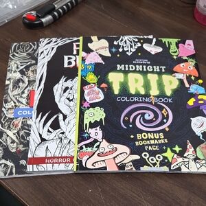 Adult Bundle of Horror and Trippy Colouring Books